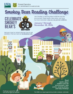 Smokey Bear Reading Challenge Poster